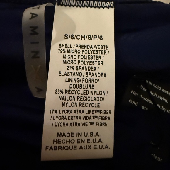 Vitamin A Navy Blue Nightbird Crochet Two Piece Bikini Swim Suit - New - Picture 5 of 7